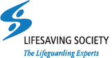 Logo of the Lifesaving Society featuring two abstract figures in blue forming an 'S' shape, with the text 'LIFESAVING SOCIETY' and the tagline 'The Lifeguarding Experts' below.
